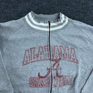 NCAA Alabama Sweatshirt Mens Size 3XL Gray Full Zip Varsity Crimson Tide Jacket